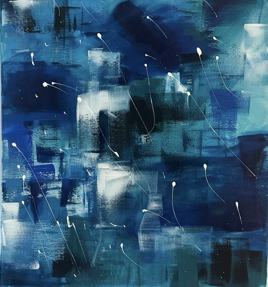 Celestial Blue — abstract painting by Olle